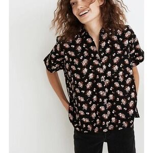 Madewell Corduroy Daily Button Front Shirt in Homestead Bouquet Size S
